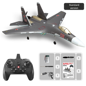 QF009ไฟท์เตอร์สี่ช่อง <span class=keywords><strong>Su35</strong></span>ไฟฟ้าโมเดลเครื่องบินบังคับโฟมแบบปีกคงที่เครื่องร่อน - Product Image 5