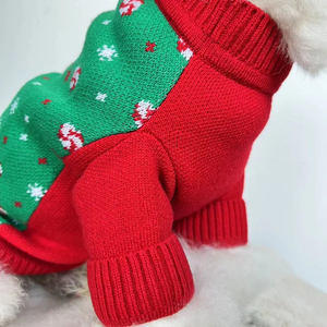 Wholesale Custom Santa Shark <strong>Xmas</strong> Pet Sweater Custom Jacquard Size Logo Knit <strong>Dog</strong> <strong>Jumper</strong> for Corgi French Bulldog Holiday Bulk - Product Image 4