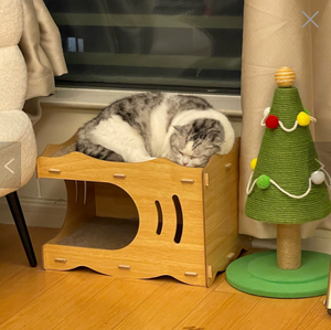 Christmas Tree <strong>Cat</strong> <strong>Climbing</strong> <strong>Frame</strong> with Natural Sisal <strong>Cat</strong> Scratching Post, Simulated Grass Lawn <strong>Cat</strong> Scratching Board - Product Image 2