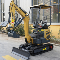 Nouveau produit Euro 5 CE EPA Mini-excavatrice à bras articulé 1,8 tonne, petite pelle compacte remorquable pour la construction résidentielle