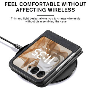 Funda Protectora para Teléfono Móvil de Cuero PU Ligero Personalizada de Fábrica, Resistente a los Golpes, para Moto <span class=keywords><strong>Razr</strong></span> 60/50 - Product Image 4