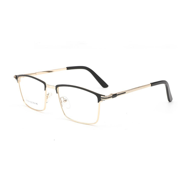 Ready to Ship Eyeglasses Frames Wholesale Rectangle Men's Metal Optical Frames Full Rim Fashion Eyewear Spectacles Frame