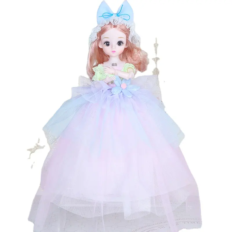 Novo 32 cm gaze vestido boneca Yade música boneca menina aniversário presente crianças brinquedos atacado