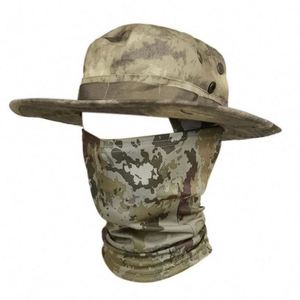 หน้ากากสกีแบบมีรูเดียว บาลาคลาวา พร้อมหมวกบักเก็ตพับได้ หมวกตกปลา หมวกปีกกว้าง หมวกบูนี่ปรับได้สำหรับผู้ชาย - Product Image 3