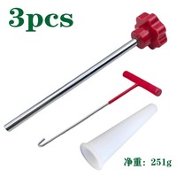 Ensemble d'outils pour valves de voiture, 3-30 Pcs Extracteur de noyau de valve de pneu et kit d'installation avec crochet en T pour l'entretien des roues