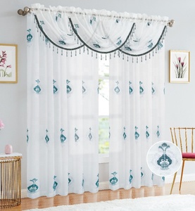 Tenda Trasparente Moderna in Tulle con Ricamo e Tasca per Bastone, Mantovana Americana per <span class=keywords><strong>Soggiorno</strong></span>, <span class=keywords><strong>Design</strong></span> USA, Pronta Consegna all'Ingrosso a Basso Costo - Product Image 5