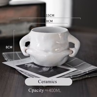 L Funny Fat Big Belly Mug Cute Tasse en céramique Tasses à café thé lait originales faites à la main avec poignée