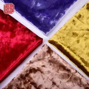 Fashion Designs Velvet Fabric 100% Polyester Knit Soft Feeling Stretch Fabric For Garment