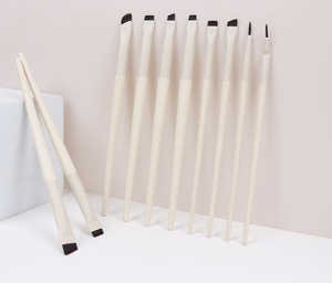 <span class=keywords><strong>Pinceau</strong></span> à sourcils angulaire à tête plate ultra-fine avec logo personnalisé, 10 pièces, poils synthétiques, manche en plastique, <span class=keywords><strong>pinceau</strong></span> à maquillage portable pour les yeux, <span class=keywords><strong>pinceau</strong></span> à eye-liner - Product Image 4