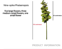 9 tiges d'orchidées en latex au toucher réel, fleurs artificielles de Phalaenopsis imprimées en 3D faites à la main, décoratives pour mariage, fête des Mères