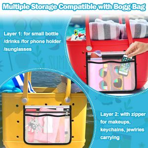 Organizador para Bolsa Bogg, Inserto Transparente con Porta Llaves, Accesorios Multifuncionales para Tazas, Teléfonos y Llaves para Bolsa Bogg de Simply Southern - Product Image 4