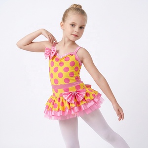 Robe <span class=keywords><strong>de</strong></span> <span class=keywords><strong>danse</strong></span> jazz à pois MiDee pour filles, avec camisole, nœuds décoratifs, jupe tutu pour spectacle sur scène - Product Image 5