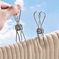 Pinces à linge en acier inoxydable 316, pinces métalliques multi-usages pour le séchage des chaussettes, des couettes et la fermeture des emballages en cuisine