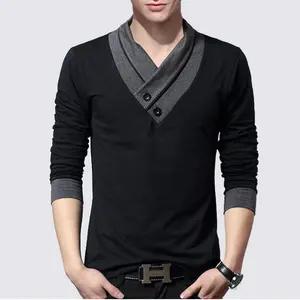 Camisetas de moda para hombre de tela de algodón a medida