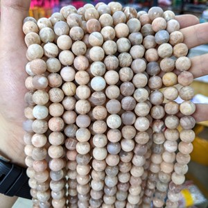 Cuentas de piedras preciosas redondas de cristal Natural al por mayor, cuentas de piedras preciosas de ágata <span class=keywords><strong>Real</strong></span>, cuentas de piedras sueltas, piedra de sol mate para la fabricación de joyas - Product Image 3