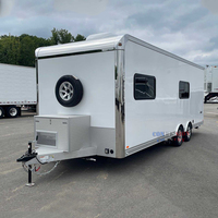 Bureau Conteneur Mobile sur Roues pour Chantier Extérieur de Construction, Caravane de Bureau