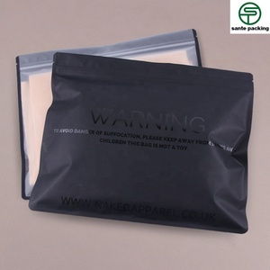 Sac à fermeture éclair personnalisé, sac à fermeture éclair à trois côtés, sac en plastique pour l'emballage des chaussettes/emballage des vêtements/emballage des sous-vêtements - Product Image 3