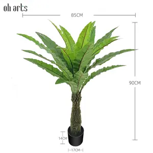 Fabrik Direkt verkauf Oh Arts 90cm 3ft künstliche Grün pflanze Asplenium Nidus Farn Bonsai für Wohnkultur