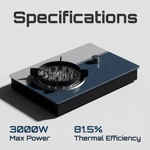 Fornello Elettrico Portatile da Esterno 3000W ad Alta Potenza con 3 Livelli Regolabili e Controllo Elettronico a Manopola per Uso Domestico - Product Image 5