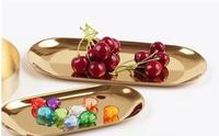 Eenvoudige Stijl Moderne Roestvrijstalen Ovale Roltrays Zwart Droog Fruit Noten Snack Voedsel Lade Voor Opslag Multifunctioneel