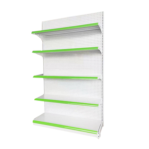 Nhà Máy Tùy Chỉnh Kích Thước Màu Logo Bán Lẻ Gondola Giá Cửa Hàng Kệ Trắng Cửa Hàng Kim Loại Hiển Thị Giá Siêu Thị Kệ - Product Image 3