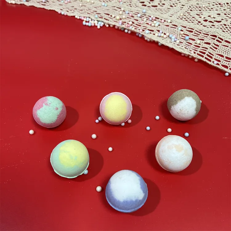 Manufacturer customized bath ball bath salt explosive ball bubble bomb multi-bubble bath salt ball 6-piece gift box