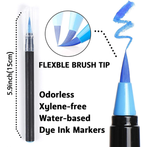 Ensemble de 48 stylos pinceaux aquarelle avec pointes souples réelles, ensemble de stylos pinceaux doux pour artistes, débutants, coloriage - Product Image 4