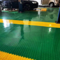 Venta al por mayor de calidad, taller de garaje de carga pesada, almacén, oficina, moneda, suelo de diamante, suelo antideslizante, azulejo de PVC entrelazado