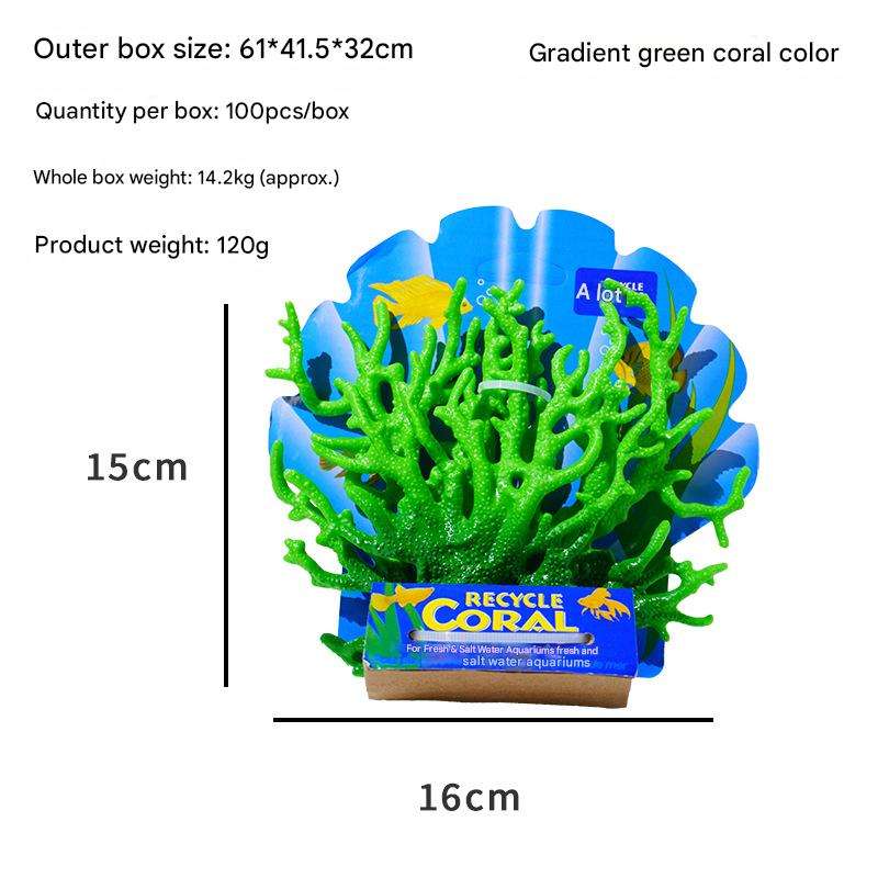 Gradient green coral colorful model