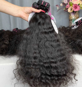 Burmese Hair Natural Raw Human Hair Extension Cambodian Wavy Hair Bundles / Burmese Curly Wholesale Hair Bundles Indian Curly - Product Image 5