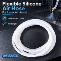 Tuyau flexible en silicone pour assistance laser, refroidissement à l'eau, pour découpeuse et graveuse laser CO2 à diode, longueur personnalisable 1m 6-12mm