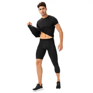 Mallas deportivas para hombre, pantalones de compresión de una sola pierna, para baloncesto, elástico, s-2xl