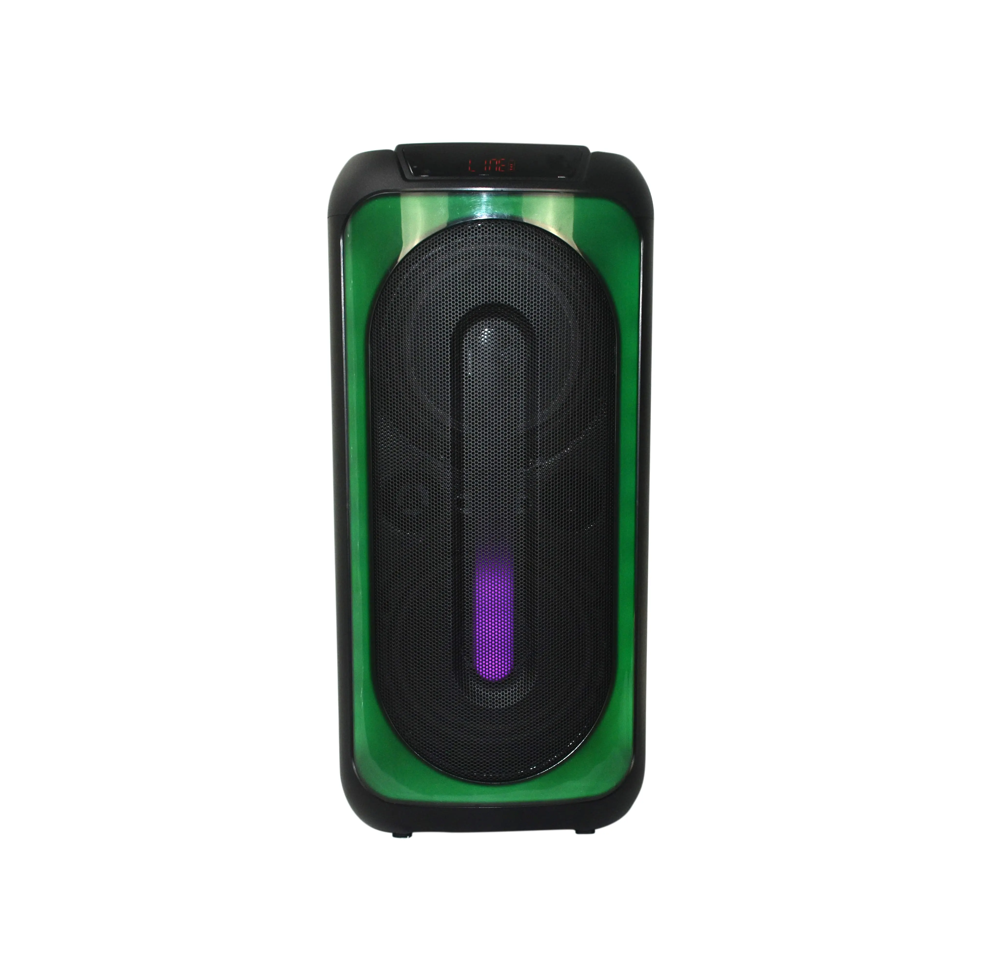 T açık LED ışık Bluetooth arabası hoparlör çift 8 inç multimedya Pa hoparlör parti taşınabilir hoparlör