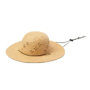 2021 새로운 디자인 중공 소박한 스타일 양동이 모자 여름 해변 와이드 브림 어린이 제조업체 어린이 밀짚 모자