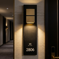 Plaque de porte 3D personnalisée avec numéro de chambre éclairé par LED, indicateur de chambre mural