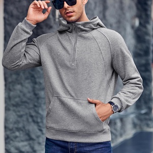 Hoodie <b>Mens</b> 1/4 Zip Sweatshirts Summer Casual Long Sleeve Classic Drawstring Pullover Tops Regular Fit Sports <b>Jacket</b> Pocket ODM - Product Image 6