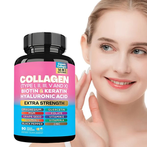 Capsules de complément alimentaire au collagène Cosmic Collagen 14 en 1 avec biotine, kératine, acide hyaluronique, 90 capsules végétales, extra forte - Product Image 1