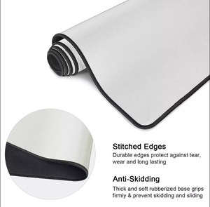 Nhà máy tùy chỉnh bất kỳ kích thước không thấm nước trống vải cao su thăng hoa trắng chuột pad tấm vật liệu thăng hoa chuột pad trống - Product Image 3