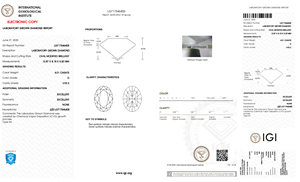 100 Percent Synthetic IGI Certified Lab Grown Oval Cut <strong>Loose</strong> <strong>Diamond</strong> D Color VVS1 Clarity <strong>Excellent</strong> Cut for Jewelry Making - Product Image 4