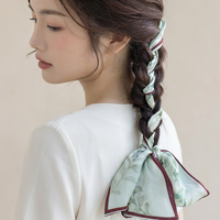 Écharpe fine personnalisée imprimée pour femme, longue et étroite, en satin, ruban pour cheveux, bandeau, ceinture élastique à nouer, écharpe fine