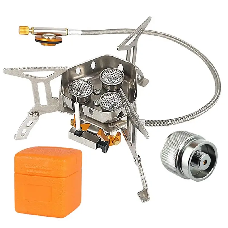 Camping Gas Stove Outdoor Tourist Burner Strong Fire Heater Tourism Cooker Survival Furnace Supplies Equipment Picnic