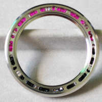 Montres de luxe de haute qualité 40 mm avec pierres précieuses roses et noires, accessoires, logo personnalisé, pièce de rechange parfaite, lunette de montre pour Rolex GMT