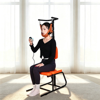 Chaise et tabouret d'inversion cervicale pliables en métal Junlaole pour soulager les douleurs au cou et la thérapie physique à domicile