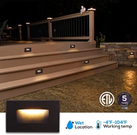 Haute Qualité En Aluminium Étanche 3.5w Basse Tension Maison Encastré Led Escalier Intérieur Étape Lumière pour Escalier Décor