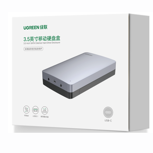UGREEN sarung Hard Drive eksternal SATA 3.5 inci, penutup untuk SATA SSD <span class=keywords><strong>2</strong></span>.5 inci, HDD Aluminum USB C 3.1 Gen <span class=keywords><strong>2</strong></span> kecepatan tinggi 6Gbps - Product Image 6