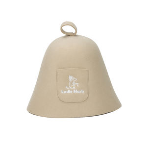 Sombrero de fieltro de lana merino 100% sin costuras blanco de alta calidad para sombrero de Sauna Banya ruso - Product Image 2