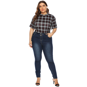 Camicetta scozzese <span class=keywords><strong>a</strong></span> collo alto da donna, - Product Image 2