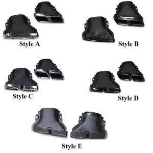 Puntas de escape de coche SYPES para <span class=keywords><strong>Mercedes</strong></span> Benz Clase <span class=keywords><strong>E</strong></span> W213 E260 E300L hasta AMG E63 304 puntas de silenciador de fibra de carbono de acero inoxidable - Product Image 1