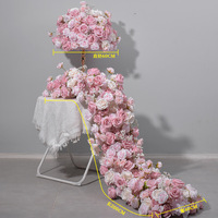 Nouvelles boules de fleurs roses pour tables de mariage et de conférence, arrangements floraux, arches de mariage, étagères de fond, rangées de fleurs décoratives