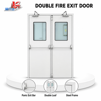 Portes en acier ignifugées au design moderne, équipées de joints coupe-feu qui s'expansent à la chaleur pour bloquer la fumée dense, idéales pour les écoles et les hôtels